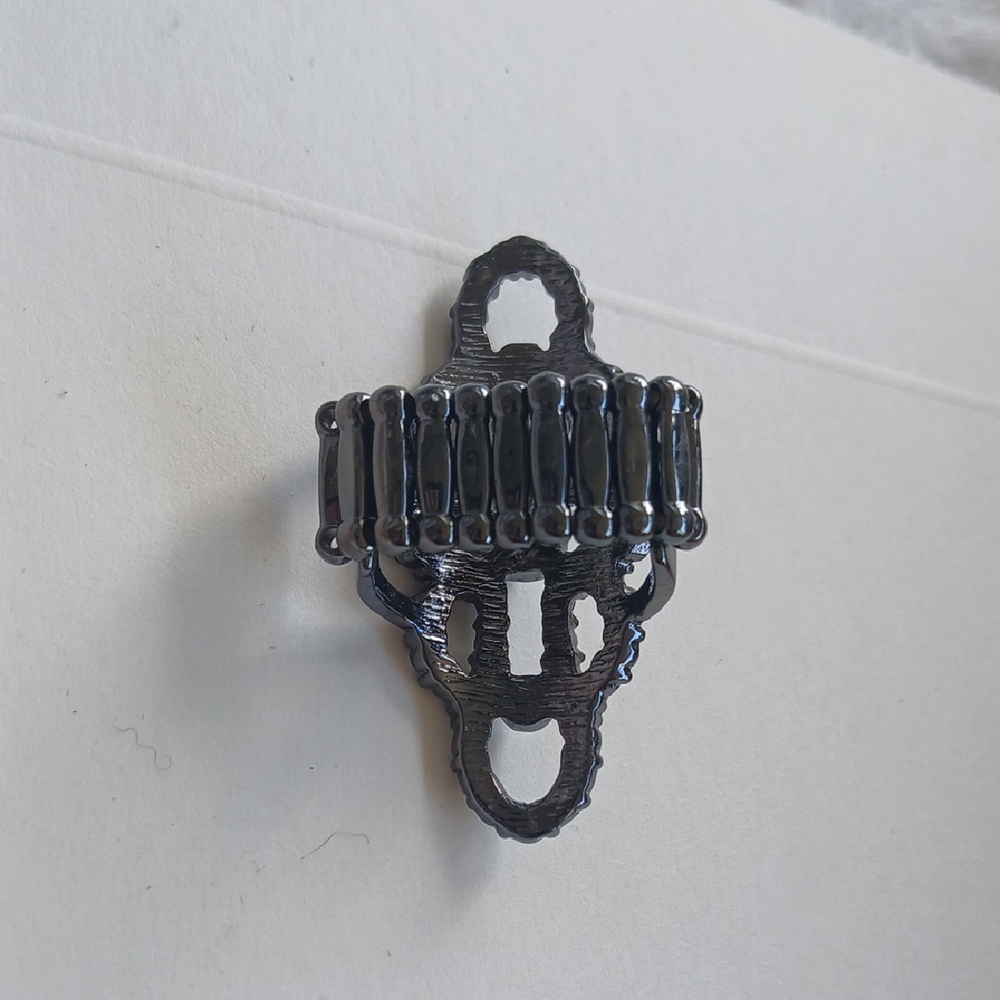 Paparazzi Metallic Black Statement Ring - Picture 5 of 10